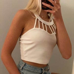 White crop top
